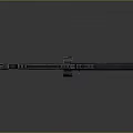 Futuristic Black Tactical Assault Weapon With Sleek Design And Grip Details