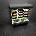 Commercial Display Refrigerator With Fresh Vegetables And Fruits For Retail Store