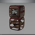 Red Stacked Cubes Household Item With Open Hollow Design For Home Decor