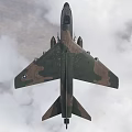 Military Fighter Jet Flying In Sky With Armaments