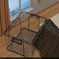 Transparent Plastic Storage Box With Black Frame And Grid Bottom For Indoor Storage Use