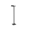 Modern Black Floor Lamp Lighting Combination With Multiple Light Heads Slim Pole And Square Base