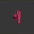 Stylish Pink Cropped Jacket With Silver Studs On Sleeves Shoulders Shiny Finish Reflective Effect