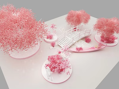 Modern Beauty Chen Mei Chen Spring Valentine's Day Cherry Blossoms 3d model