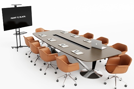 Modern Conference Tables and Chairs 3d model