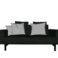 Modern double sofa multiplayer sofa 3d model