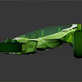 Futuristic Green Concept Car With Transparent Body And Glowing Unique Wheels