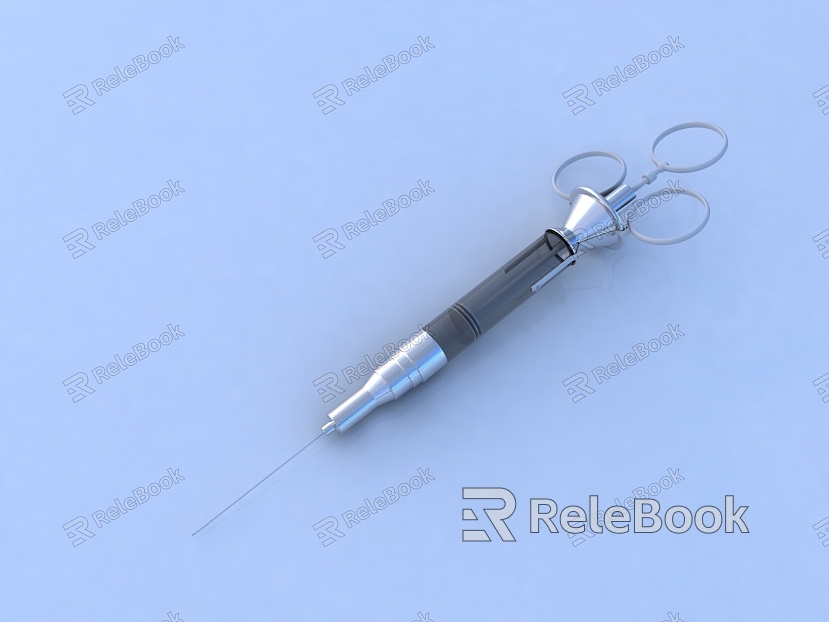 Old-fashioned syringe syringe needle medical equipment model