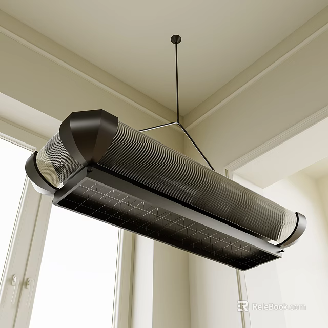 Modern Unique Shape Pendant Light with Metal Frame for Interior Decoration 3d model