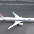 Air China Passenger Jet Features White Fuselage And Red Emblem