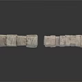 Gray Stone Puzzle Blocks With Textured Surface Stacked And Connected Design