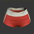 Red Soft Comfortable Underwear With White Elastic Waistband For Everyday Use