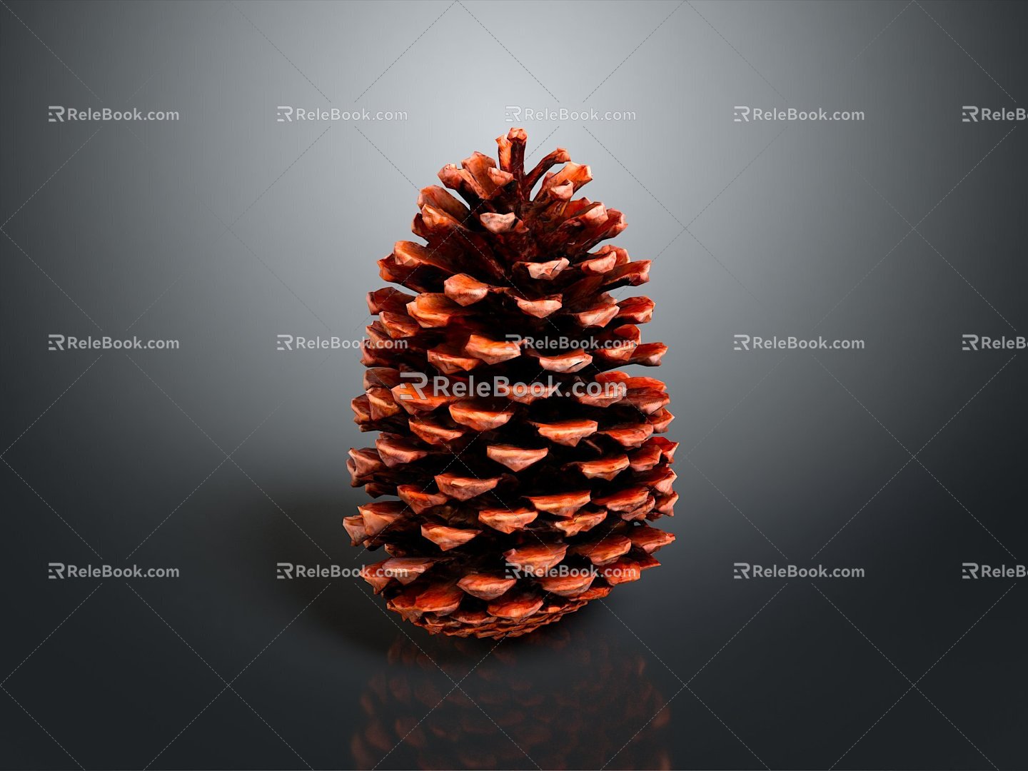 Pine cone plant game item 3d model