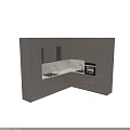 Modern Kitchen Interior Design With Sleek Cabinets Marble Countertop Built In Oven And Lighting
