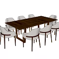 Dining table and chair combination 3d model