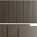 Modern Wooden Background Wall With Vertical Striped Panel Design For Interior Decor 3d model