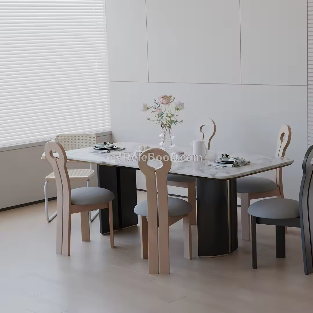 Modern table combination 3d model