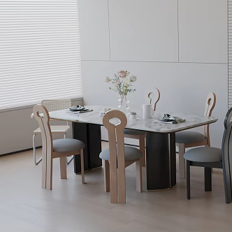 Modern table combination 3d model