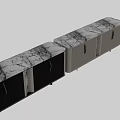 Modern TV Stand With Marble Top Black And Beige Striped Doors And Sleek Design
