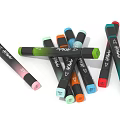 Assorted Colorful MAXPEN Markers With Multicolored Caps And Pen Bodies For Household Use