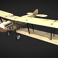 Modern aircraft biplane 3d model