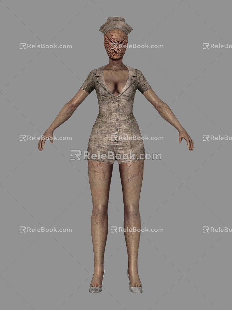 Realistic Silent Hill Monster Nurse Realistic Game Silent Hill Monster Nurse Thriller Horror Zombie Movie 3d model