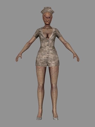 Realistic Silent Hill Monster Nurse Realistic Game Silent Hill Monster Nurse Thriller Horror Zombie Movie 3d model