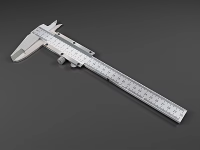 Industrial Equipment Vernier Caliper With Precision Measurement And Metal Scale 3d model