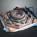 Traditional Carved Decorative Panel With Intricate Geometric Patterns And Relief Designs