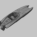 Luxurious Modern Streamlined Yacht With Open Cockpit Silver Exterior And Advanced Propulsion
