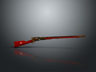 rifle semi-automatic rifle combat rifle battle rifle carbine war rifle attack rifle 3d model