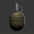 Military Hand Grenade Weapon with Metal Body A35-45 Marking Fuse Ring and Pin Component