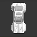 Futuristic Silver Concept Car With Streamlined Design Transparent Roof And Geometric Lines