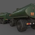 Green Heavy Duty Multi Wheel Tanker Truck With Trailer For Fuel Transportation