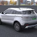 White Ford SUV With Green License Plate And Modern Exterior Design Elements