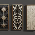 Three-dimensional wall decoration combination 3d model
