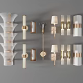 Stylish Modern Wall Lamps With Various Designs Materials And Decorative Elements 3d model
