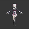 Game Anime Character With White Hair Cat Ears Red Eyes And Floral Kimono Dress