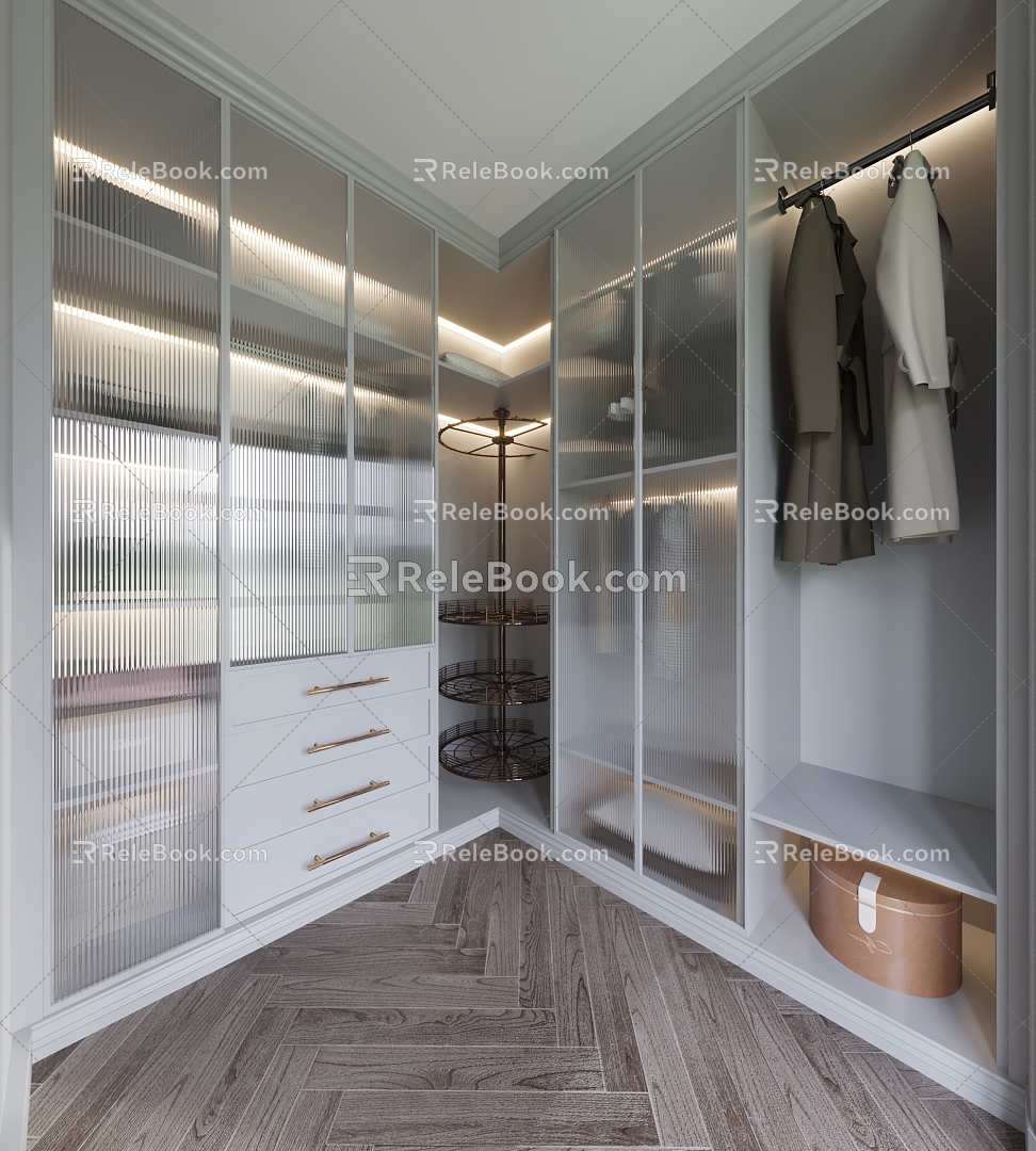 Cloakroom Wardrobe Changhong Glass 3d model