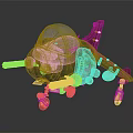 Green Military Airplane Toy Model With Machine Guns Clear Canopy And Landing Wheels
