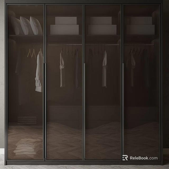 Tech Exhibition Hall Modern Glass Display Cabinets Showcasing Advanced Technology Exhibits 3d model 