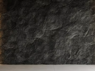 Dark Textured Stone Background Wall With Natural Rough Surface And Modern Design 3d model