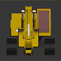 Detailed Yellow Construction Excavator With Tracked Undercarriage And Front Bucket