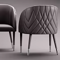 Modern Dining Table and Chair Combination Dining Table and Chair 3d model