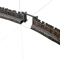 Traditional Wooden Fence Entrance Gate With Ancient Style Structure Design