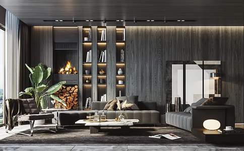 Light Luxury Living Room 3d model