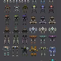 Smart Machines Collection With Various Robotic Designs And Mechanical Features