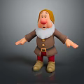 Cartoon Dwarf Character With Yellow Hat Brown Coat Red Pants White Beard And Red Nose