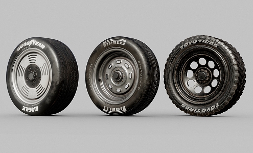 Tire 2 car tire car tire car 3d model