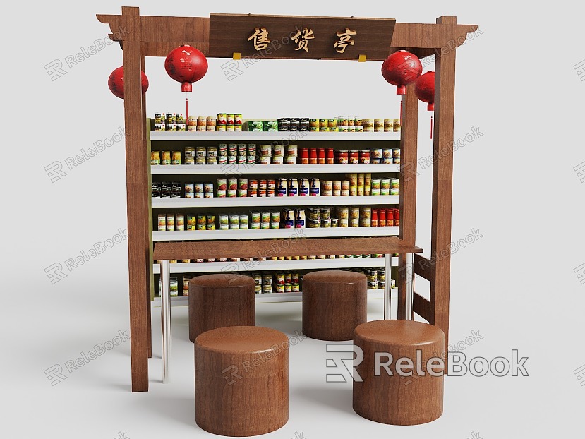 Wooden House Supermarket Chinese Sale Hall Sale Car Mobile Booth Chinese Commissary Kiosk Kiosk Internet Celebrating Booth Internet Celebrating Booth Internet Celebrating Booth Food Car Night Market Booth model